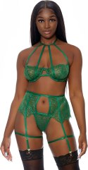 Body Full Bloom XL Forplay Komplet koronkowy z pasem do pończoch