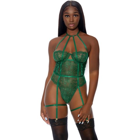 Forplay Body z siateczką na biuście XL - koronka, paski do pończoch Forplay Body z siateczką na biuście XL - koronka, paski do pończoch