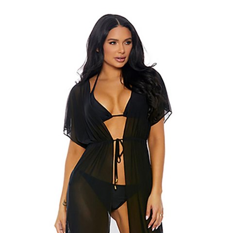 Forplay Tolu S Stroj kąpielowy bikini z długim kimono, czarny Forplay Tolu S Stroj kąpielowy bikini z długim kimono, czarny