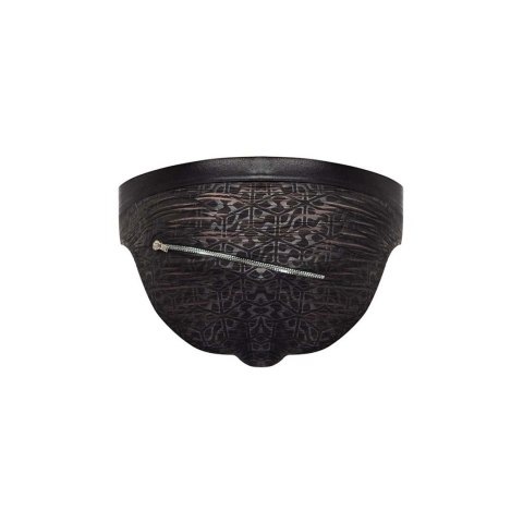 Male Power Bikini Zip L - męskie slipy z zamkiem i wzorem, rozmiar L Male Power Bikini Zip L - męskie slipy z zamkiem i wzorem, rozmiar L