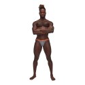 Male Power Casanova Uplift Jock L/XL czarne majtki z paskami