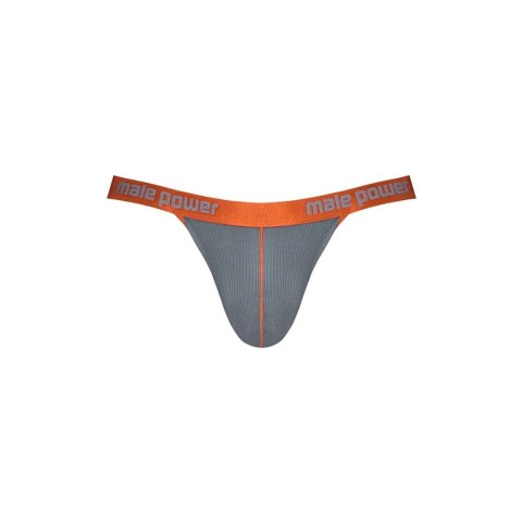 Male Power Casanova Uplift Jock L/XL czarne majtki z paskami Male Power Casanova Uplift Jock L/XL czarne majtki z paskami