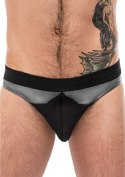 Male Power LXL Iron Clad - stringi męskie z siateczką, czarne