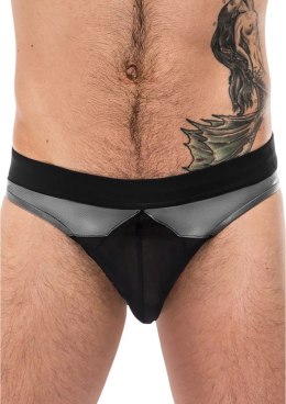 Male Power LXL Iron Clad - stringi męskie z siateczką, czarne