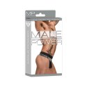 Male Power LXL Iron Clad - stringi męskie z siateczką, czarne