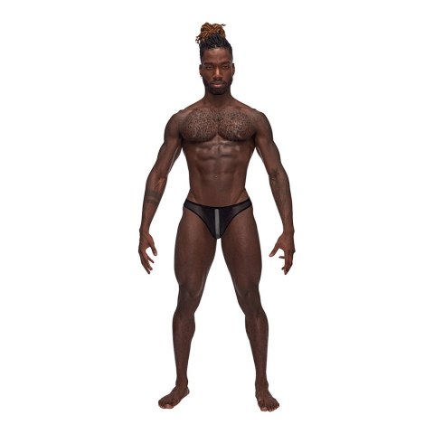 Male Power Landing Strip Bikini Briefs S czarne matowe wstawki Male Power Landing Strip Bikini Briefs S czarne matowe wstawki