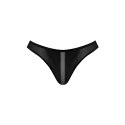 Male Power Landing Strip Bikini Briefs S czarne matowe wstawki