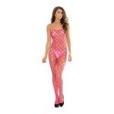 Coquette Bodystocking siateczkowy z otwartą strefą komfortu, czarny