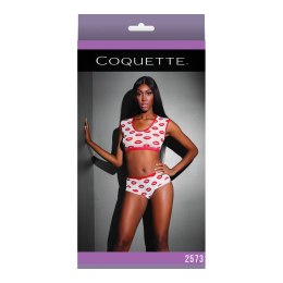 Coquette komplet damski - top i szorty z nadrukiem, rozmiar uniwersalny