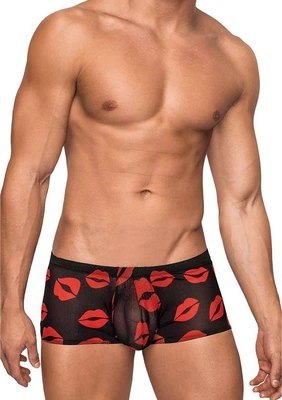 Male Power Kiss Me XL - szorty męskie z niskim stanem, czerwone Male Power Kiss Me XL - szorty męskie z niskim stanem, czerwone