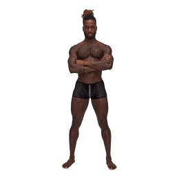 Male Power Landing Strip Mini Short XL czarne szorty z matowymi wstawkami