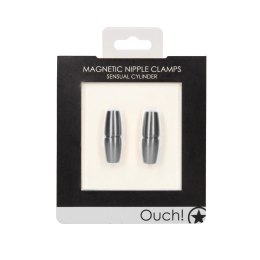 Ouch! Sensual Cylinder 2 - Aluminiowe magnetyczne klipsy na sutki