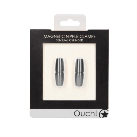 Ouch! Sensual Cylinder 2 - Aluminiowe magnetyczne klipsy na sutki Ouch! Sensual Cylinder 2 - Aluminiowe magnetyczne klipsy na sutki