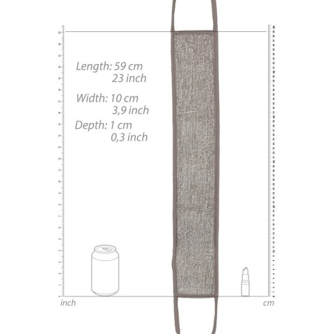 Touche by Shots Pasek Peelingujący Big Back Strap z Węglem Drzewnym Touche by Shots Pasek Peelingujący Big Back Strap z Węglem Drzewnym