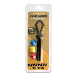 Boneyard Cock Leash Single silikonowy pierścień regulowany czarny