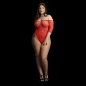 Le Desir Body Plus Size z wysokim stanem, koronka, czarne 1XL-3XL