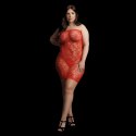 Le Desir Plus Size sukienka z dżetami, elastyczna koronka 1XL-3XL