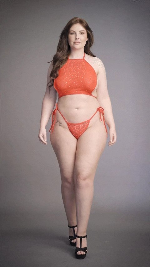 Le Desir komplet top i majtki Plus Size połyskujący 1XL-3XL Le Desir komplet top i majtki Plus Size połyskujący 1XL-3XL