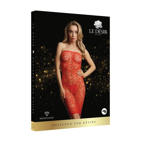 Le Desir sukienka koronkowa z dżetami, elastyczna S-XL, czarna Le Desir sukienka koronkowa z dżetami, elastyczna S-XL, czarna