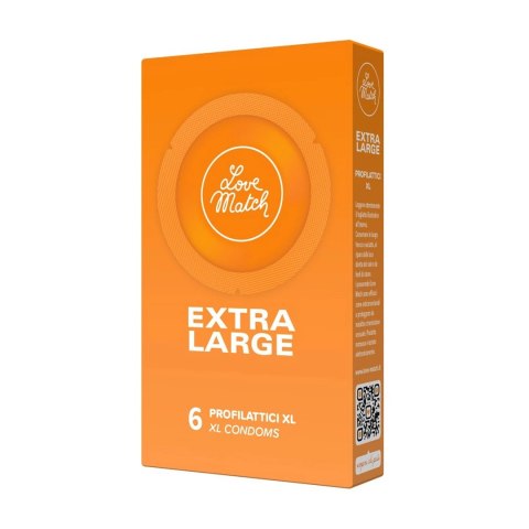 Love Match Extralarge - prezerwatywy powiększone, 6 sztuk Love Match Extralarge - prezerwatywy powiększone, 6 sztuk