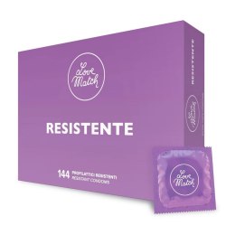 Love Match Resistente 144 szt. - Wytrzymałe prezerwatywy, duże opakowanie