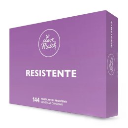 Love Match Resistente 144 szt. - Wytrzymałe prezerwatywy, duże opakowanie