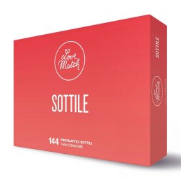 Love Match Sottile cienkie prezerwatywy lateksowe 144 sztuki