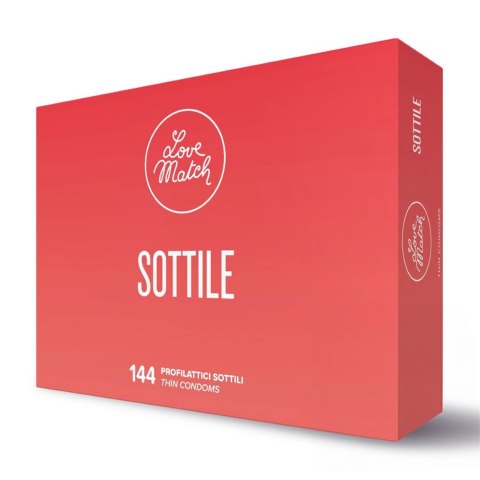 Love Match Sottile cienkie prezerwatywy lateksowe 144 sztuki Love Match Sottile cienkie prezerwatywy lateksowe 144 sztuki