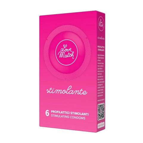Love Match Stimolante prezerwatywy żebrowane i kropkowane 6 sztuk Love Match Stimolante prezerwatywy żebrowane i kropkowane 6 sztuk