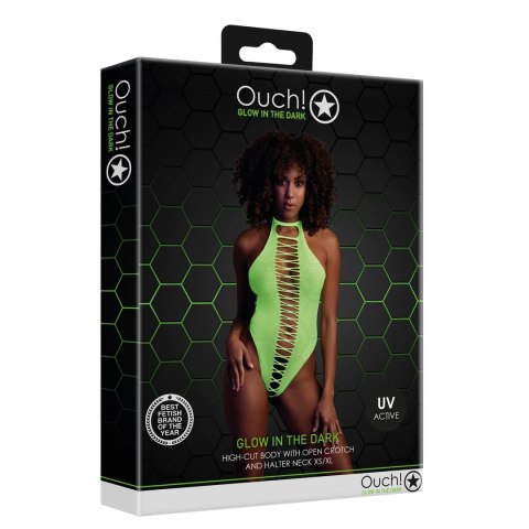 Ouch! Neon Body UV Aktywny Wysoki Kroj XS/L Neonowy Roż Ouch! Neon Body UV Aktywny Wysoki Kroj XS/L Neonowy Roż