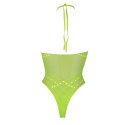 Ouch! Neon Body z dekoltem w szpic XL-XXXXL aktywowane UV roż