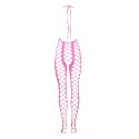 Ouch! Neon Bodystocking XS/L - Elastyczny stroj z dekoltem V, aktywowany UV