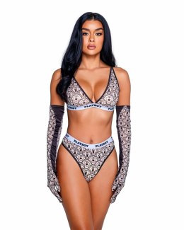Playboy Lingerie Bunny Sport Set 2-częściowy z logo, czarny