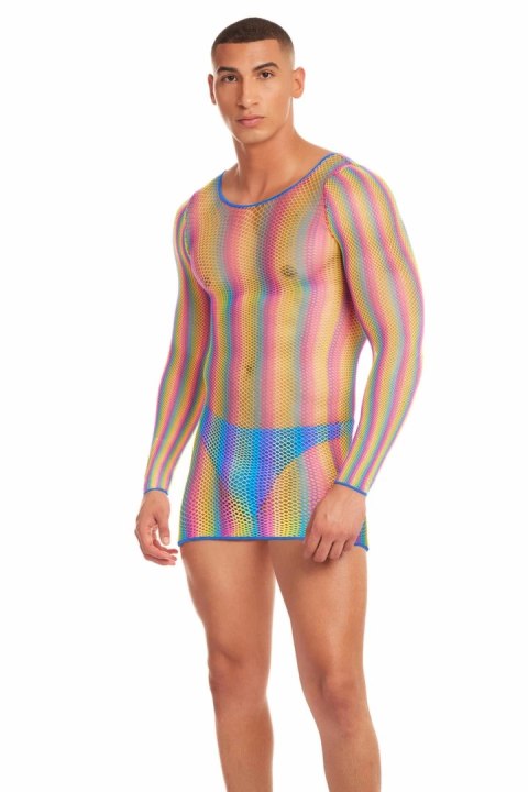 Rene Rofe Pride Drip komplet męski dwuczęściowy kolorowy S/M Rene Rofe Pride Drip komplet męski dwuczęściowy kolorowy S/M