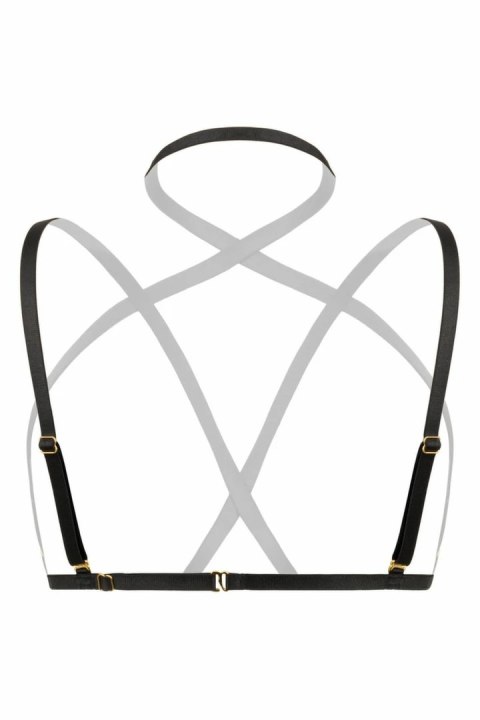 Strappy Fia Harness Bralette czarny - regulowany biustonosz z paskow Strappy Fia Harness Bralette czarny - regulowany biustonosz z paskow