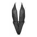 Allure Body Vesper S/M - body z głębokim dekoltem V, czarne