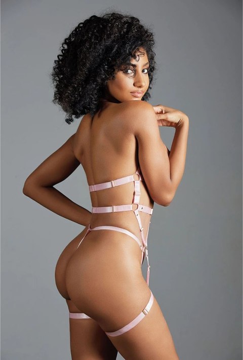 Allure Claire Harness Set dwuczęściowy z regulacją paskow czarny Allure Claire Harness Set dwuczęściowy z regulacją paskow czarny
