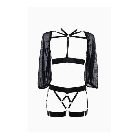 Allure Ibiza Allure uprząż z siateczkowymi rękawami, czarna, regulowana Allure Ibiza Allure uprząż z siateczkowymi rękawami, czarna, regulowana