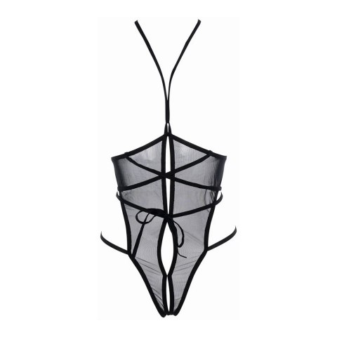 Allure Nicola Body siateczkowe z otwartym biustem, elastyczne, czarne Allure Nicola Body siateczkowe z otwartym biustem, elastyczne, czarne