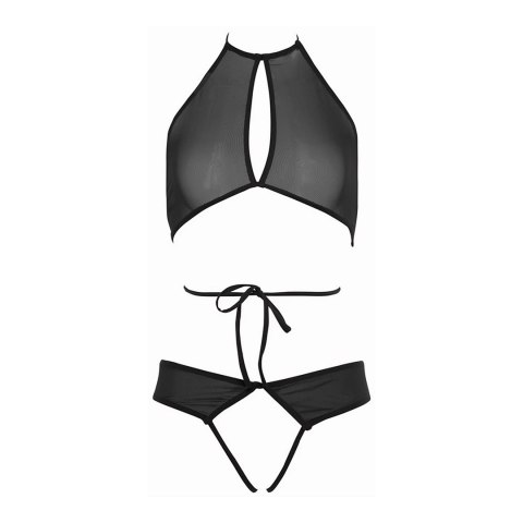 Allure komplet top i majtki L/XL koronkowe czarne paseczki Allure komplet top i majtki L/XL koronkowe czarne paseczki
