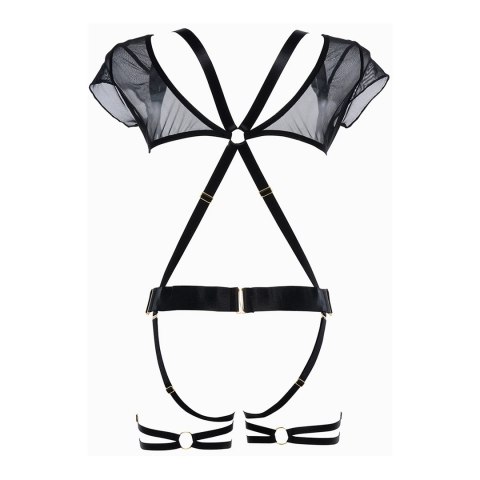 Leg Avenue St.Tropez Allure - Zestaw uprzęży z siateczkowym topem i paskami Leg Avenue St.Tropez Allure - Zestaw uprzęży z siateczkowym topem i paskami