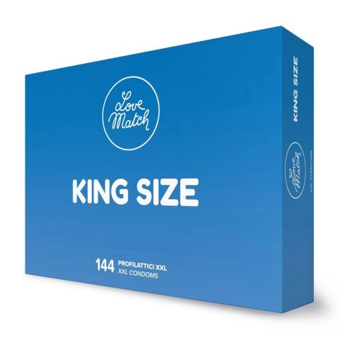 Love Match King Size komfortowe prezerwatywy XXL 60 mm 144 sztuki Love Match King Size komfortowe prezerwatywy XXL 60 mm 144 sztuki