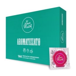 Love Match Prezerwatywy Smakowe Mix 144 szt. - Czekolada, Truskawka, Banan