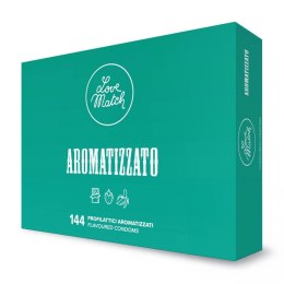 Love Match Prezerwatywy Smakowe Mix 144 szt. - Czekolada, Truskawka, Banan