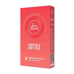 Love Match Sottile - cienkie prezerwatywy lateksowe 6 sztuk