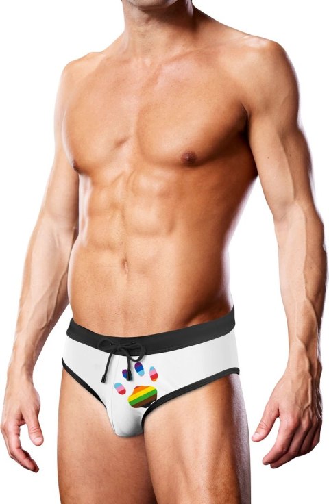 Prowler Figi Kąpielowe Progress Pride Białe Kontrastowe Obszycia Prowler Figi Kąpielowe Progress Pride Białe Kontrastowe Obszycia