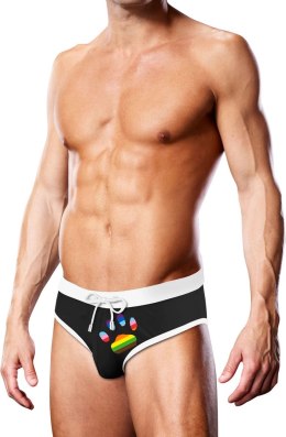 Prowler Kąpielowki Figi Paw M Czarny z Logo Pride Slim Fit