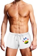 Prowler Paw Print Progress Pride Bokserki kąpielowe białe M