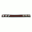 Prowler Red Pasek regulowany skorzany z trzema zatrzaskami czarno-czerwony