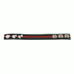 Prowler Red Pasek regulowany skorzany z trzema zatrzaskami czarno-czerwony